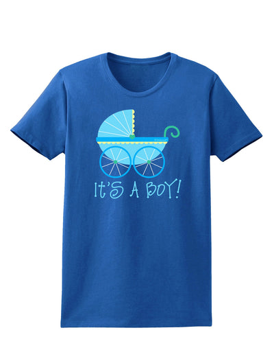 It's a Boy - Baby Boy Carriage Womens Dark T-Shirt-TooLoud-Royal-Blue-X-Small-Davson Sales