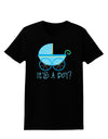 It's a Boy - Baby Boy Carriage Womens Dark T-Shirt-TooLoud-Black-X-Small-Davson Sales