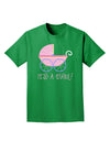 It's a Girl - Baby Carriage Adult Dark T-Shirt-Mens T-Shirt-TooLoud-Kelly-Green-Small-Davson Sales