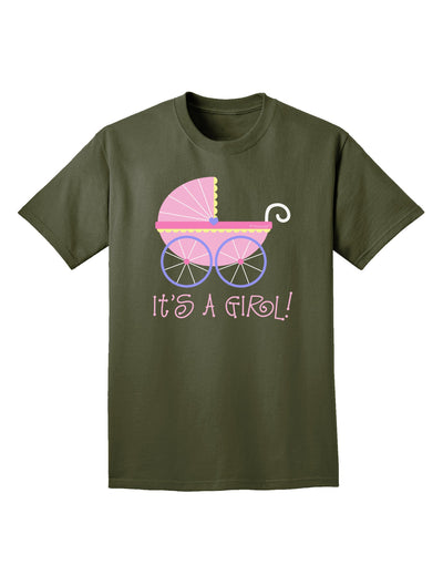 It's a Girl - Baby Carriage Adult Dark T-Shirt-Mens T-Shirt-TooLoud-Military-Green-Small-Davson Sales