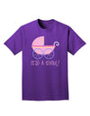 It's a Girl - Baby Carriage Adult Dark T-Shirt-Mens T-Shirt-TooLoud-Purple-Small-Davson Sales