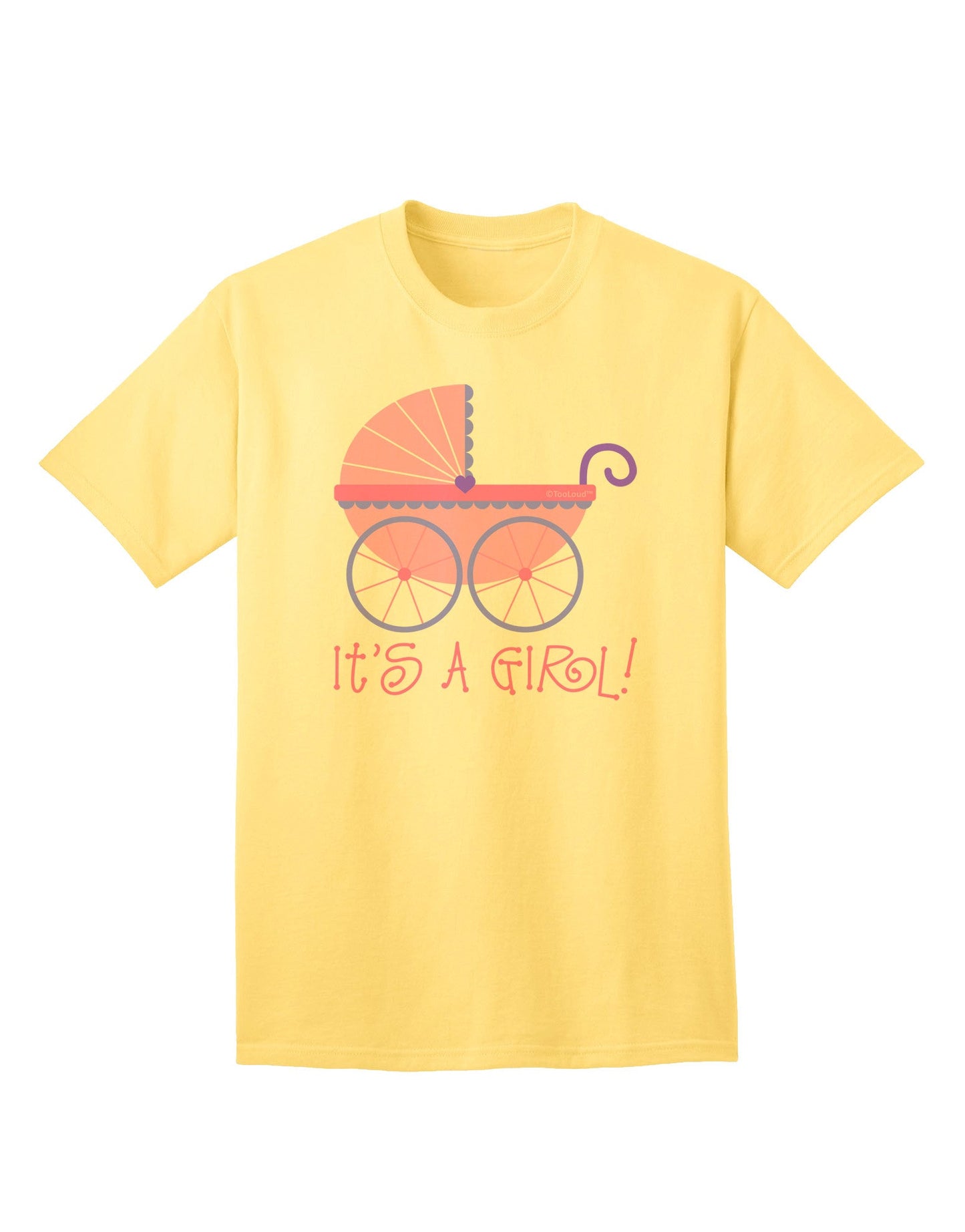 It's a Girl - Baby Carriage Adult T-Shirt-Mens T-Shirt-TooLoud-Yellow-Small-Davson Sales