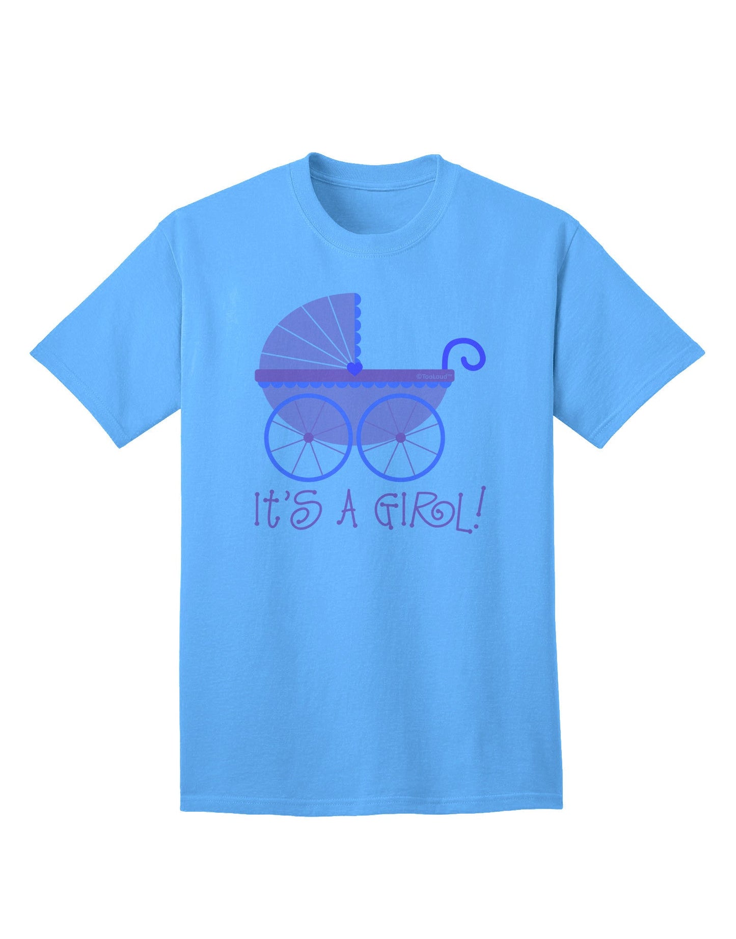 It's a Girl - Baby Carriage Adult T-Shirt-Mens T-Shirt-TooLoud-Aquatic-Blue-Small-Davson Sales