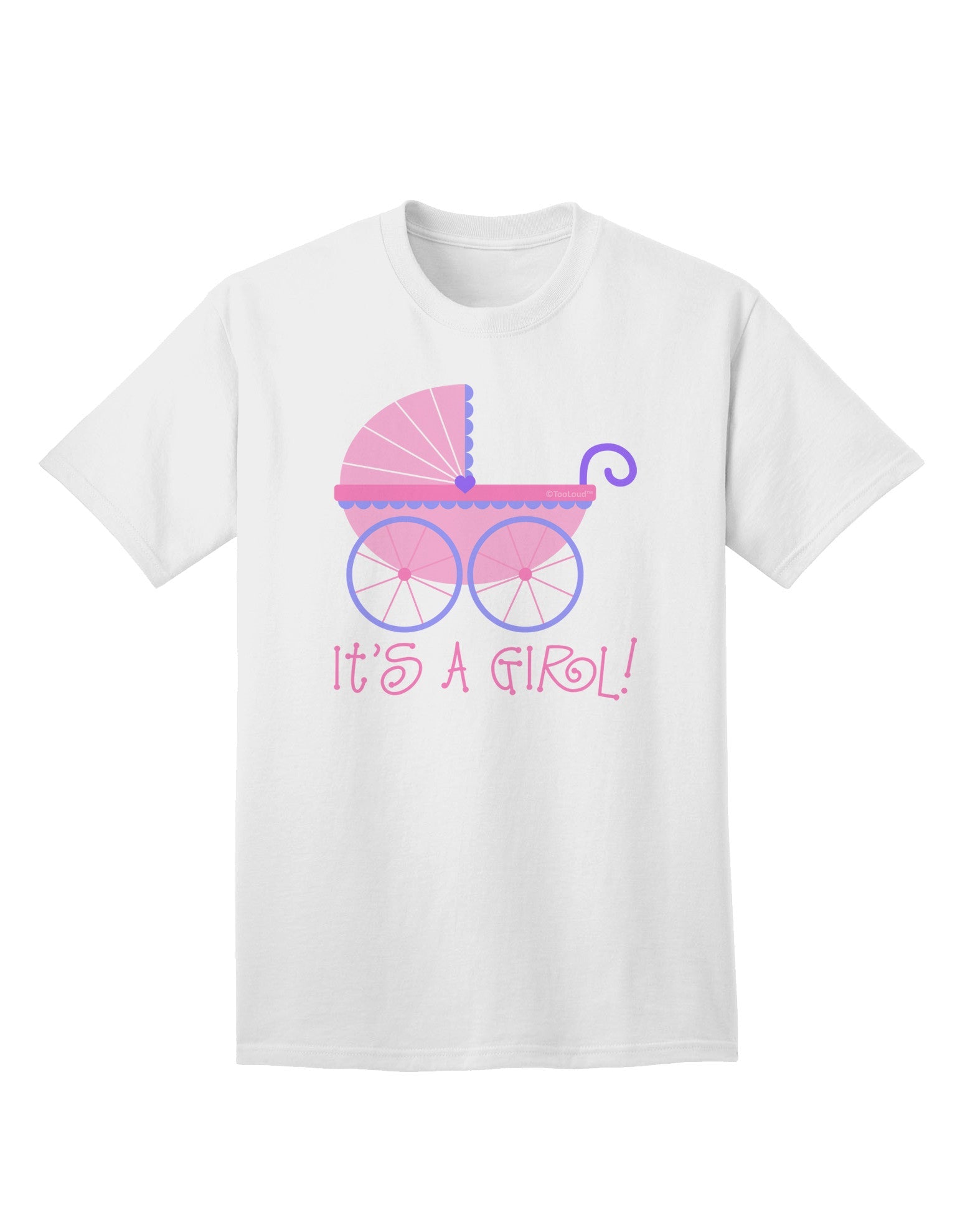 It's a Girl - Baby Carriage Adult T-Shirt-Mens T-Shirt-TooLoud-White-Small-Davson Sales