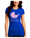 It's a Girl - Baby Carriage Juniors Crew Dark T-Shirt-T-Shirts Juniors Tops-TooLoud-Royal-Blue-Juniors Fitted Small-Davson Sales