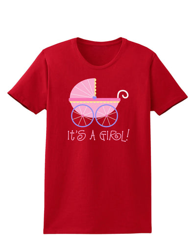 It's a Girl - Baby Carriage Womens Dark T-Shirt-TooLoud-Red-X-Small-Davson Sales