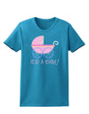 It's a Girl - Baby Carriage Womens Dark T-Shirt-TooLoud-Turquoise-X-Small-Davson Sales