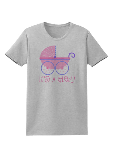 It's a Girl - Baby Carriage Womens T-Shirt-Womens T-Shirt-TooLoud-AshGray-X-Small-Davson Sales