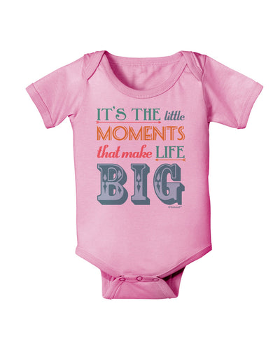 It’s the Little Moments that Make Life Big - Color Baby Romper Bodysuit-Baby Romper-TooLoud-Light-Pink-06-Months-Davson Sales