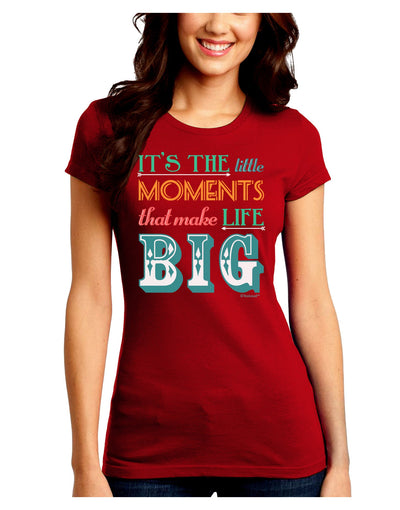 It’s the Little Moments that Make Life Big - Color Juniors Crew Dark T-Shirt-T-Shirts Juniors Tops-TooLoud-Red-Juniors Fitted Small-Davson Sales