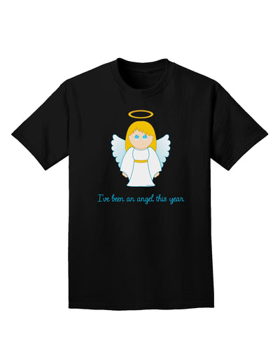 I've Been An Angel This Year Cute Christmas Angel Adult Dark T-Shirt-Mens T-Shirt-TooLoud-Black-Small-Davson Sales