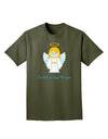 I've Been An Angel This Year Cute Christmas Angel Adult Dark T-Shirt-Mens T-Shirt-TooLoud-Military-Green-Small-Davson Sales