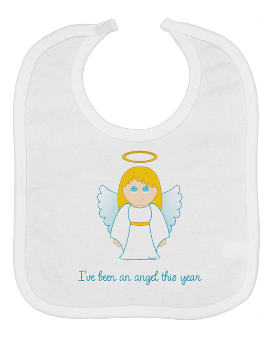 I've Been An Angel This Year Cute Christmas Angel Baby Bib
