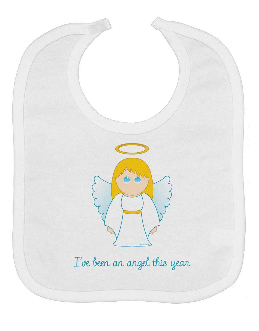 I've Been An Angel This Year Cute Christmas Angel Baby Bib