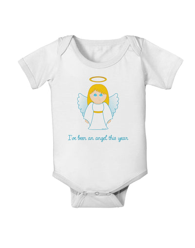 I've Been An Angel This Year Cute Christmas Angel Baby Romper Bodysuit-Baby Romper-TooLoud-White-06-Months-Davson Sales