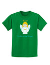 I've Been An Angel This Year Cute Christmas Angel Childrens Dark T-Shirt-Childrens T-Shirt-TooLoud-Kelly-Green-X-Small-Davson Sales