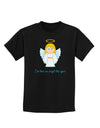 I've Been An Angel This Year Cute Christmas Angel Childrens Dark T-Shirt-Childrens T-Shirt-TooLoud-Black-X-Small-Davson Sales