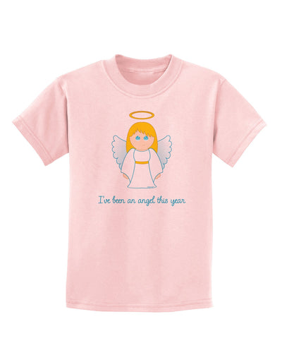 I've Been An Angel This Year Cute Christmas Angel Childrens T-Shirt-Childrens T-Shirt-TooLoud-PalePink-X-Small-Davson Sales