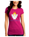 I've Been An Angel This Year Cute Christmas Angel Juniors Crew Dark T-Shirt-T-Shirts Juniors Tops-TooLoud-Hot-Pink-Juniors Fitted Small-Davson Sales