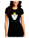 I've Been An Angel This Year Cute Christmas Angel Juniors Crew Dark T-Shirt-T-Shirts Juniors Tops-TooLoud-Black-Juniors Fitted Small-Davson Sales