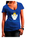 I've Been An Angel This Year Cute Christmas Angel Juniors V-Neck Dark T-Shirt-Womens V-Neck T-Shirts-TooLoud-Royal-Blue-Juniors Fitted Small-Davson Sales