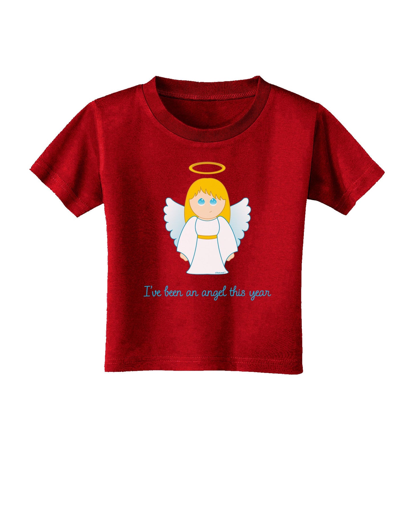 I've Been An Angel This Year Cute Christmas Angel Toddler T-Shirt Dark-Toddler T-Shirt-TooLoud-Clover-Green-2T-Davson Sales