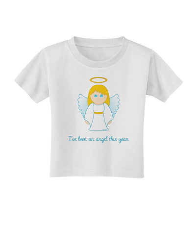 I've Been An Angel This Year Cute Christmas Angel Toddler T-Shirt-Toddler T-Shirt-TooLoud-White-2T-Davson Sales