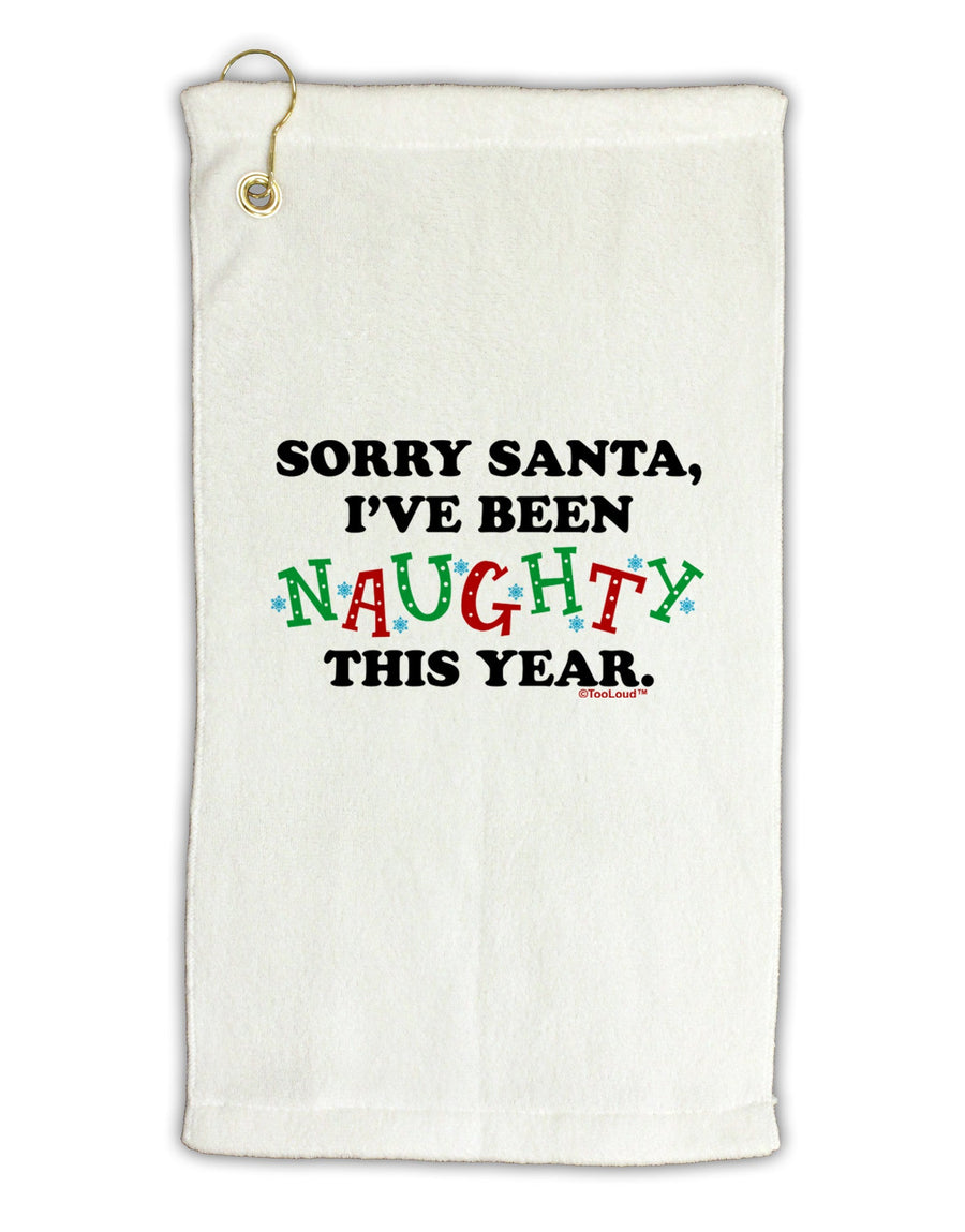 I've Been Naughty This Year Micro Terry Gromet Golf Towel 16 x 25 inch-Golf Towel-TooLoud-White-Davson Sales