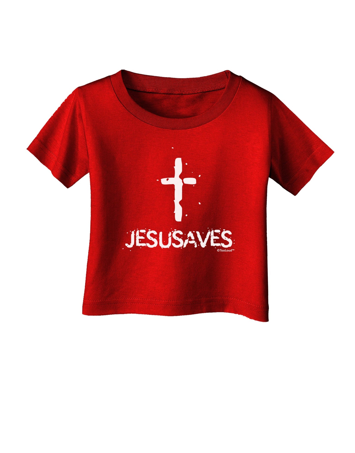 JESUSAVES - Jesus Saves Cross Design Infant T-Shirt Dark by TooLoud-Infant T-Shirt-TooLoud-Red-06-Months-Davson Sales