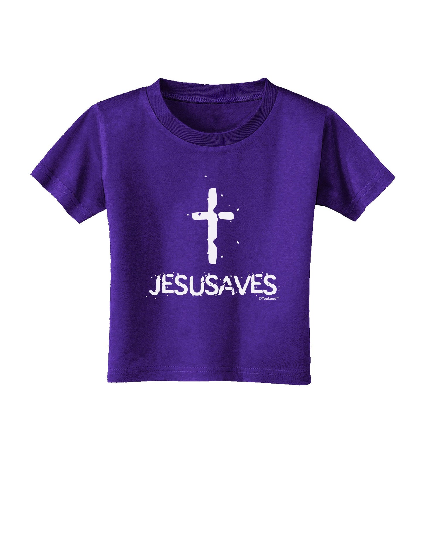 JESUSAVES - Jesus Saves Cross Design Toddler T-Shirt Dark by TooLoud-Toddler T-Shirt-TooLoud-Purple-2T-Davson Sales