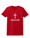 JESUSAVES - Jesus Saves Cross Design Womens Dark T-Shirt by TooLoud-Womens T-Shirt-TooLoud-Red-X-Small-Davson Sales