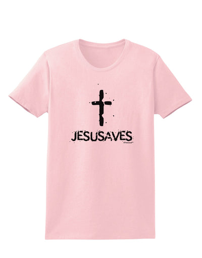 JESUSAVES - Jesus Saves Cross Design Womens T-Shirt by TooLoud-Womens T-Shirt-TooLoud-PalePink-X-Small-Davson Sales