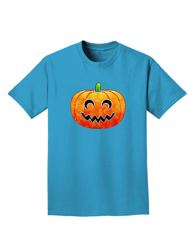 Jack-O-Lantern Watercolor Adult Dark T-Shirt-Mens T-Shirt-TooLoud-Turquoise-Small-Davson Sales
