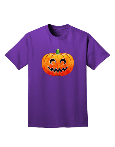 Jack-O-Lantern Watercolor Adult Dark T-Shirt-Mens T-Shirt-TooLoud-Purple-Small-Davson Sales
