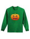 Jack-O-Lantern Watercolor Adult Long Sleeve Dark T-Shirt-TooLoud-Kelly-Green-Small-Davson Sales