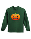 Jack-O-Lantern Watercolor Adult Long Sleeve Dark T-Shirt-TooLoud-Dark-Green-Small-Davson Sales