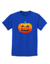 Jack-O-Lantern Watercolor Childrens Dark T-Shirt-Childrens T-Shirt-TooLoud-Royal-Blue-X-Small-Davson Sales