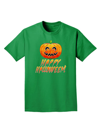 Jack-O-Lantern Watercolor Halloween Adult Dark T-Shirt-Mens T-Shirt-TooLoud-Kelly-Green-Small-Davson Sales