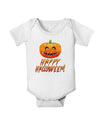 Jack-O-Lantern Watercolor Halloween Baby Romper Bodysuit-Baby Romper-TooLoud-White-06-Months-Davson Sales