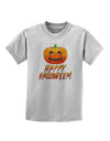 Jack-O-Lantern Watercolor Halloween Childrens T-Shirt-Childrens T-Shirt-TooLoud-AshGray-X-Small-Davson Sales