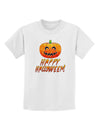 Jack-O-Lantern Watercolor Halloween Childrens T-Shirt-Childrens T-Shirt-TooLoud-White-X-Small-Davson Sales