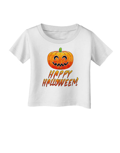 Jack-O-Lantern Watercolor Halloween Infant T-Shirt-Infant T-Shirt-TooLoud-White-06-Months-Davson Sales