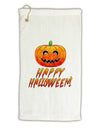 Jack-O-Lantern Watercolor Halloween Micro Terry Gromet Golf Towel 11&#x22;x19-Golf Towel-TooLoud-White-Davson Sales