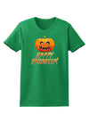 Jack-O-Lantern Watercolor Halloween Womens Dark T-Shirt-TooLoud-Kelly-Green-X-Small-Davson Sales