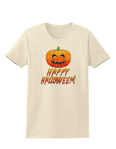 Jack-O-Lantern Watercolor Halloween Womens T-Shirt-Womens T-Shirt-TooLoud-Natural-X-Small-Davson Sales