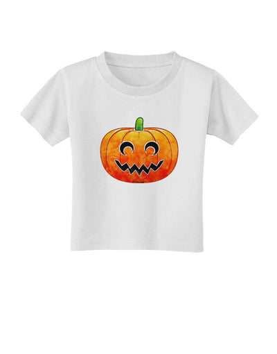 Jack-O-Lantern Watercolor Toddler T-Shirt-Toddler T-Shirt-TooLoud-White-2T-Davson Sales