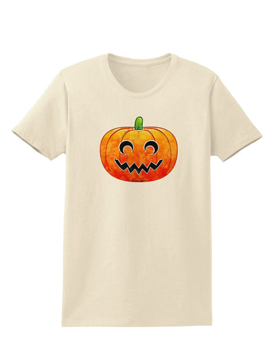 Jack-O-Lantern Watercolor Womens T-Shirt-Womens T-Shirt-TooLoud-Natural-X-Small-Davson Sales