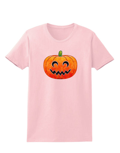 Jack-O-Lantern Watercolor Womens T-Shirt-Womens T-Shirt-TooLoud-PalePink-X-Small-Davson Sales