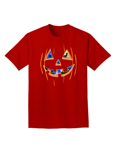 Jack O Lanterns Point of View Pumpkin Adult Dark T-Shirt-Mens T-Shirt-TooLoud-Red-Small-Davson Sales