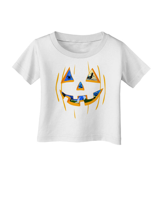 Jack O Lanterns Point of View Pumpkin Infant T-Shirt-Infant T-Shirt-TooLoud-White-06-Months-Davson Sales